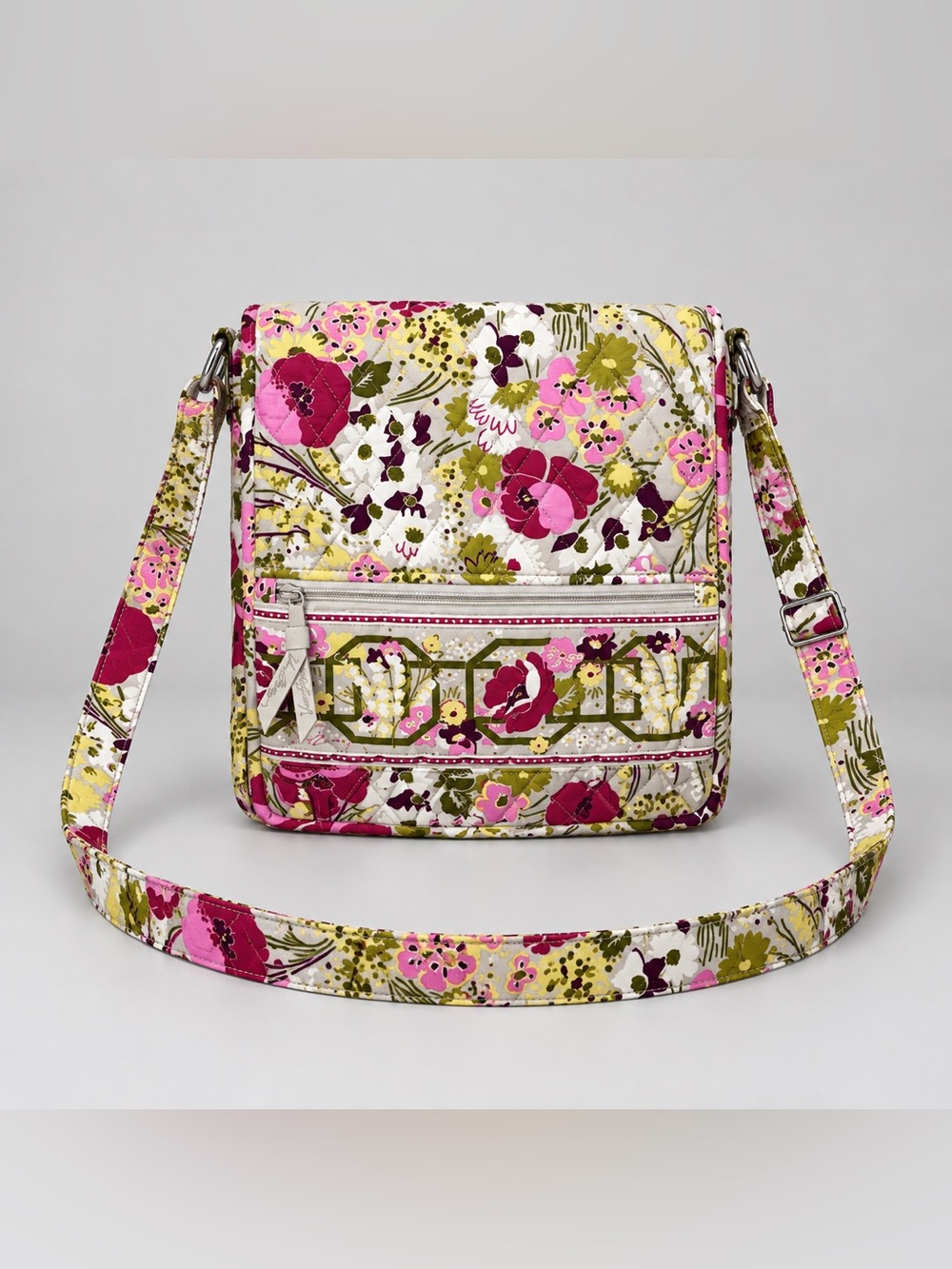 Vera Bradley Make Me Blush Quilted Mail Messenger Bag Retired Floral Cottage